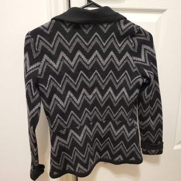 Patterned Halogen sweater blazer/cardigan, size small - Picture 2 of 4